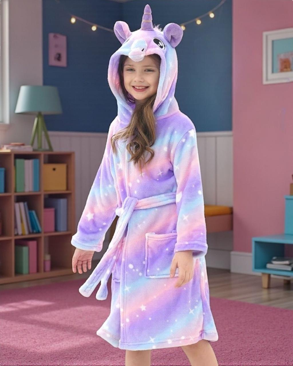 Tie-dye Purple Unicorn Robe