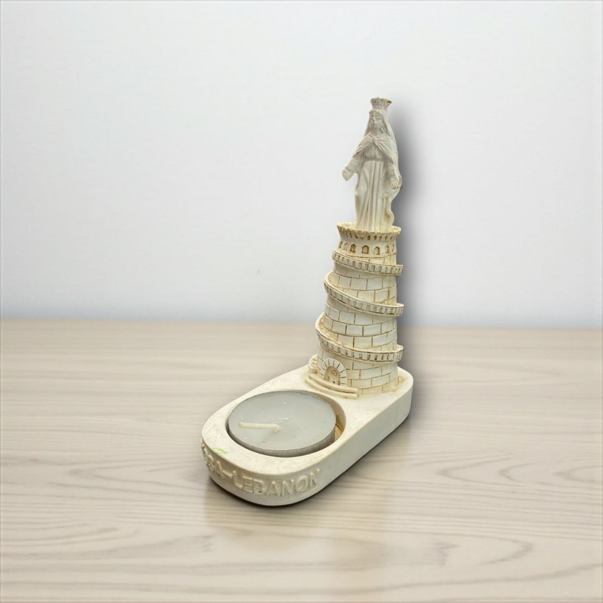 Our Lady Of Lebanon Statue with Candle