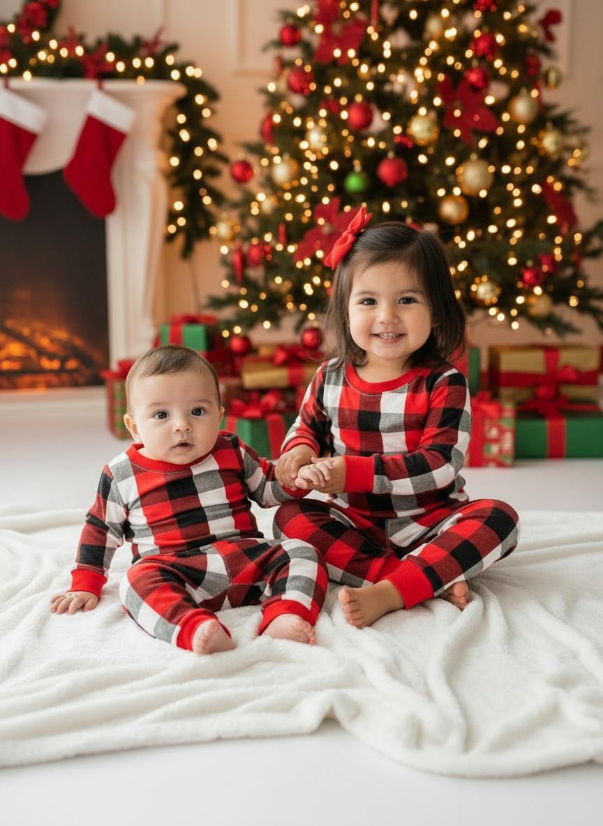 Newborn Checkered PJ