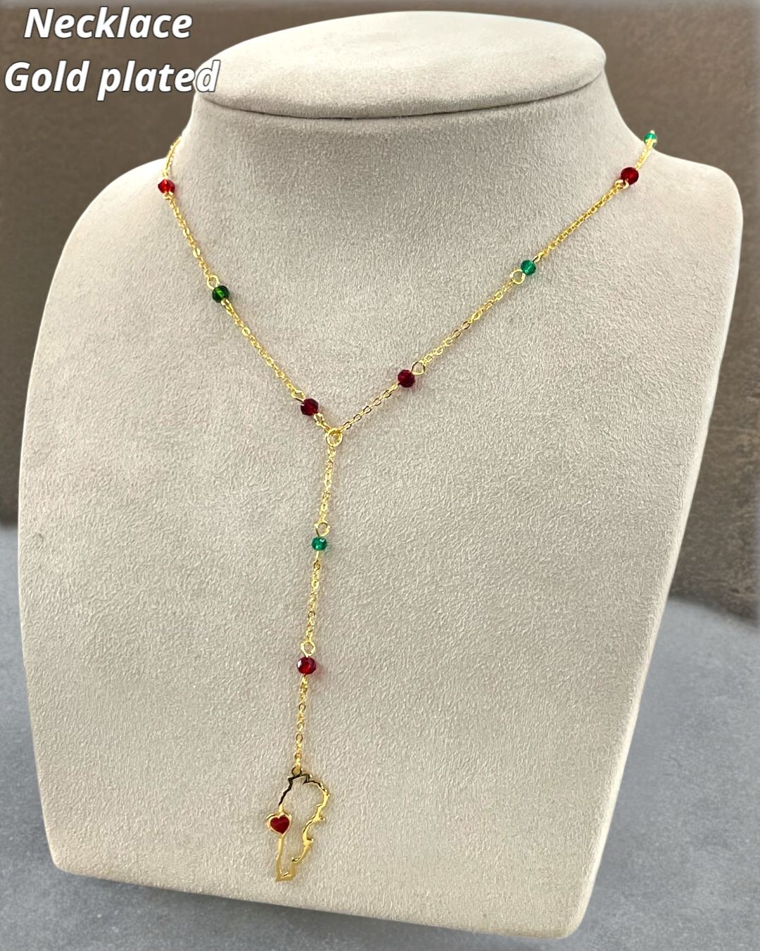 Lebanons maps beaded necklace