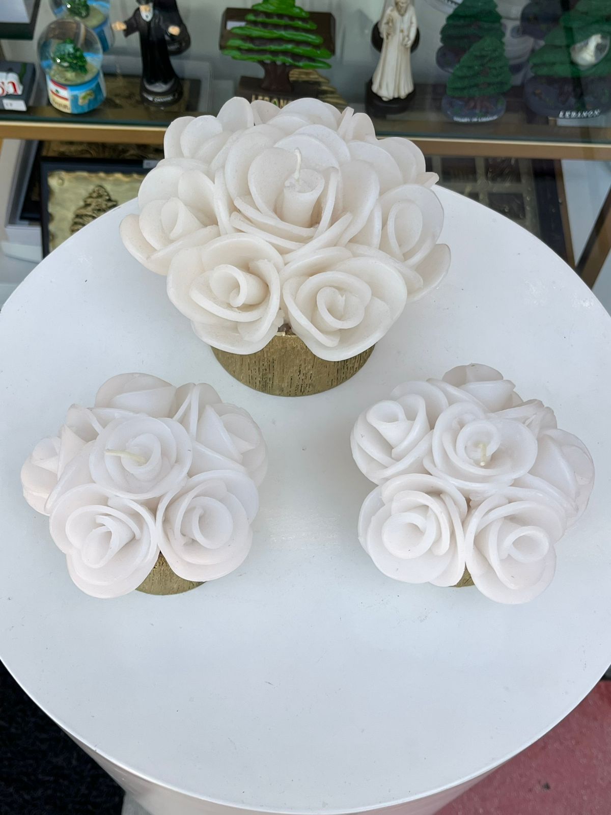 Rose bouquet candles