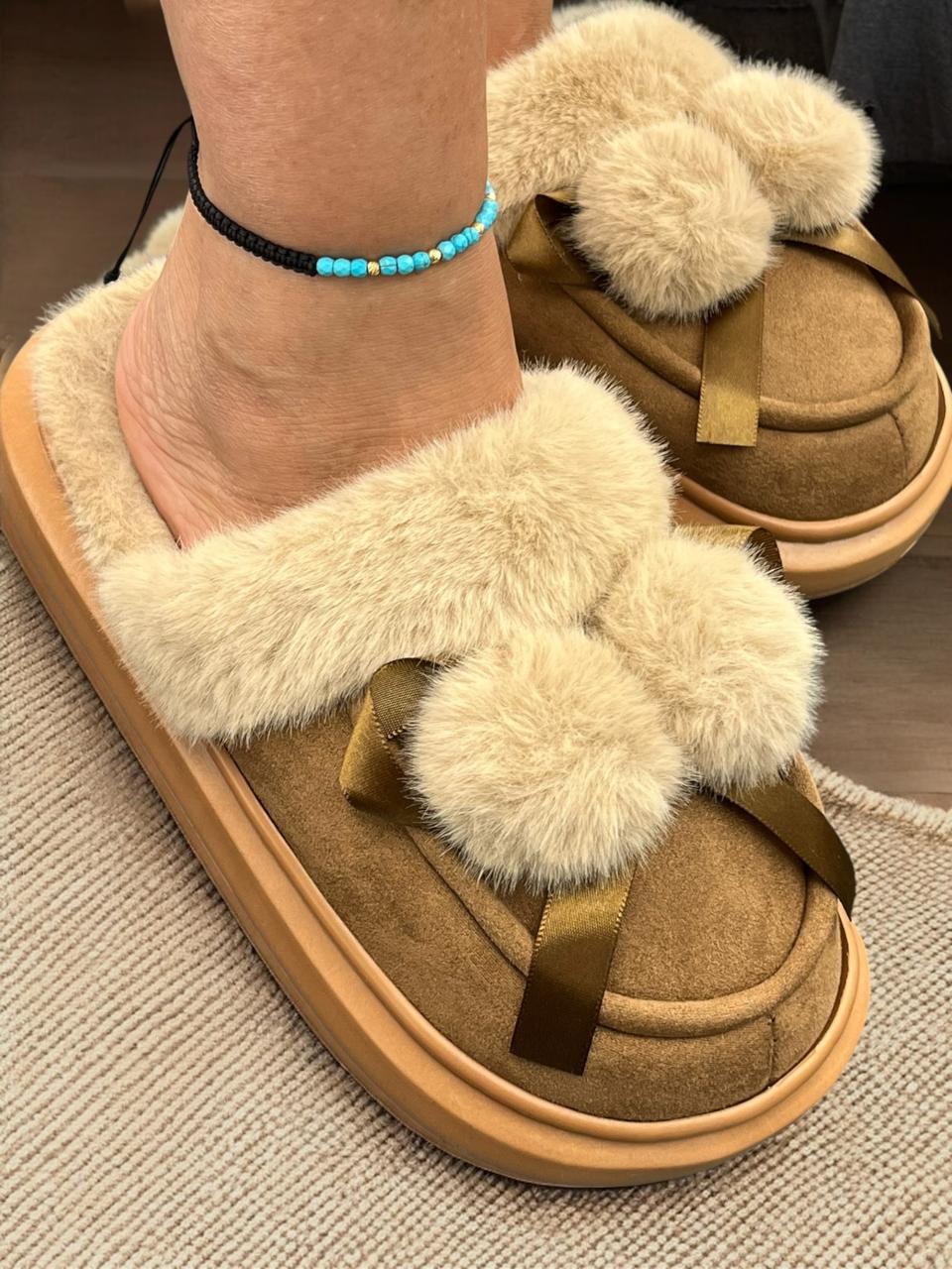 Brown Cozy Slippers