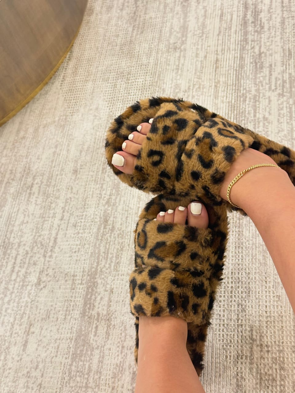 Leopard print slippers