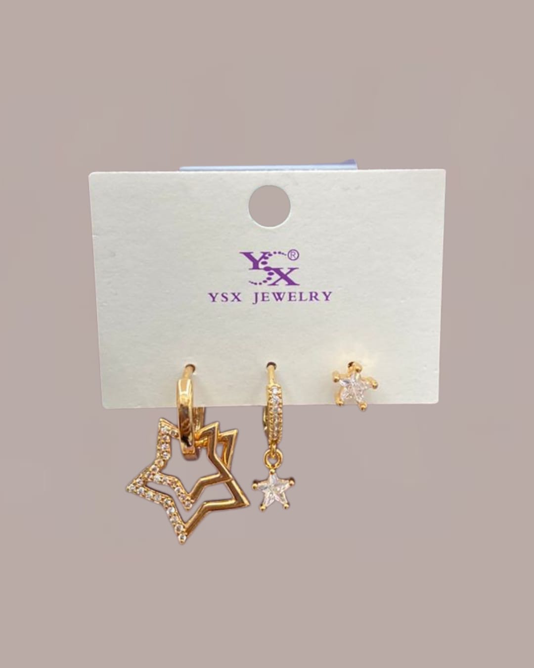 Stars earring set