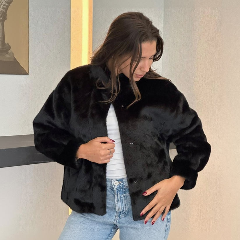 Black Fur Jacket