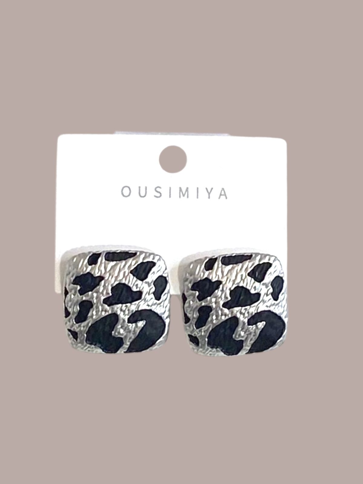 Silver Leopard earring