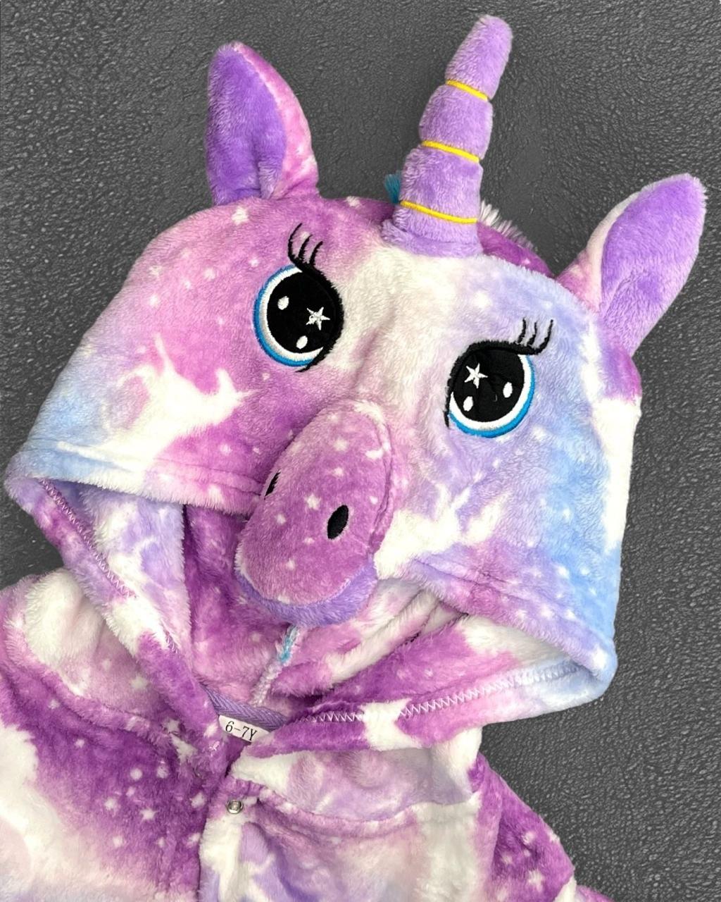 Tie-dye Purple Unicorn Robe