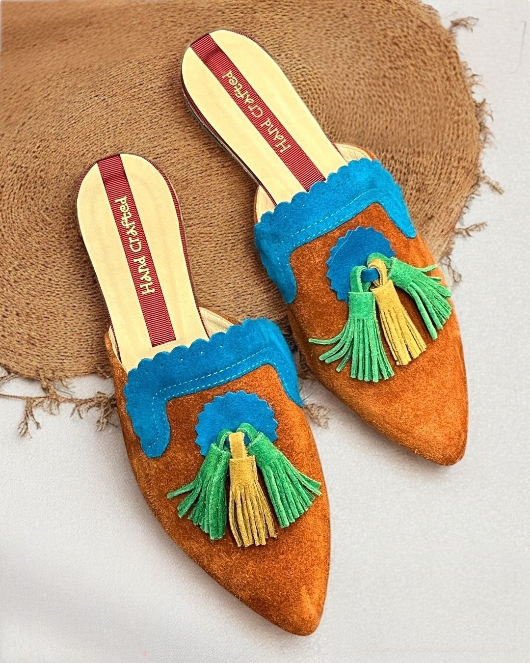 Orange design slippers