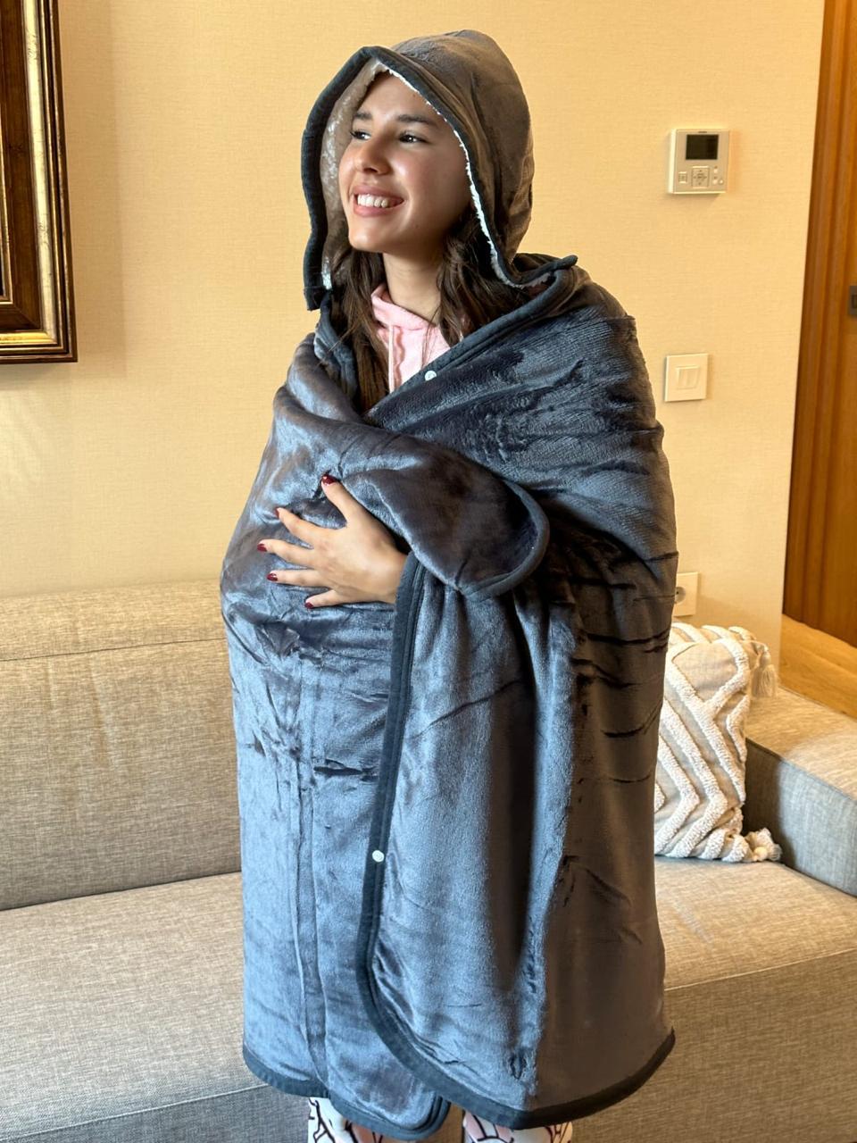 Colored Hooded Blanket