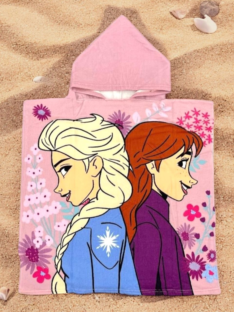 Elsa & Anna towel poncho