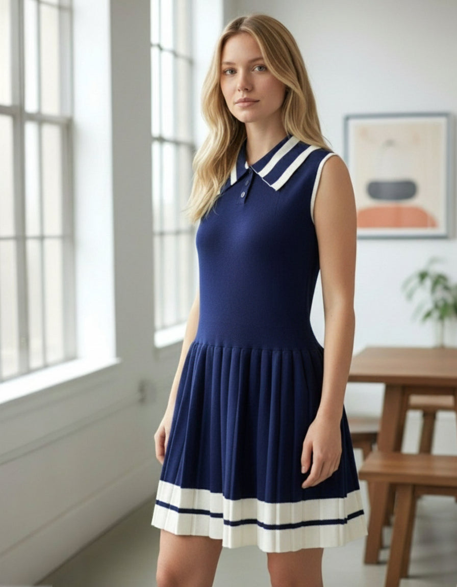 Knit Pleated Dress