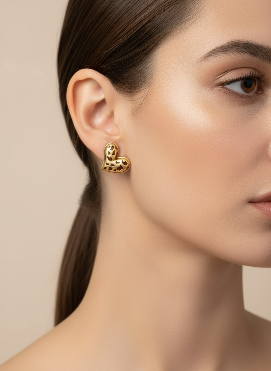 Leopard print earrings