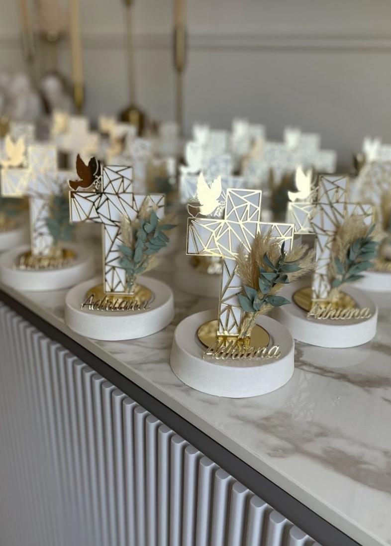 Golden Cross Figurine