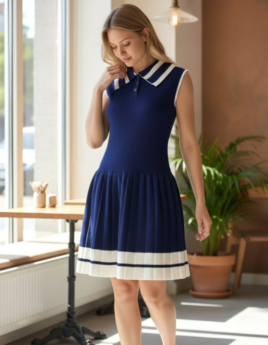 Knit Pleated Dress