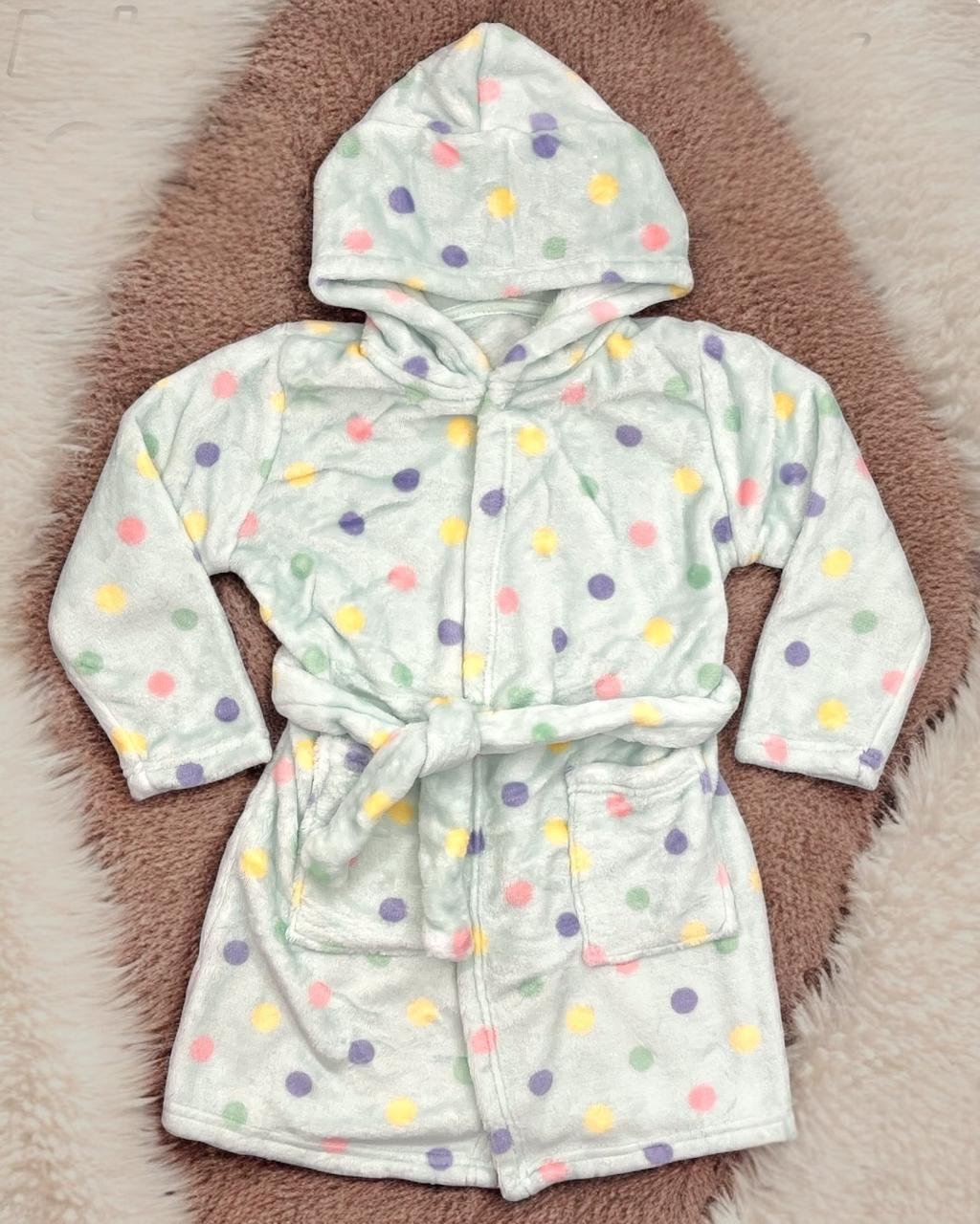 Aqua Dotted Kids Robe