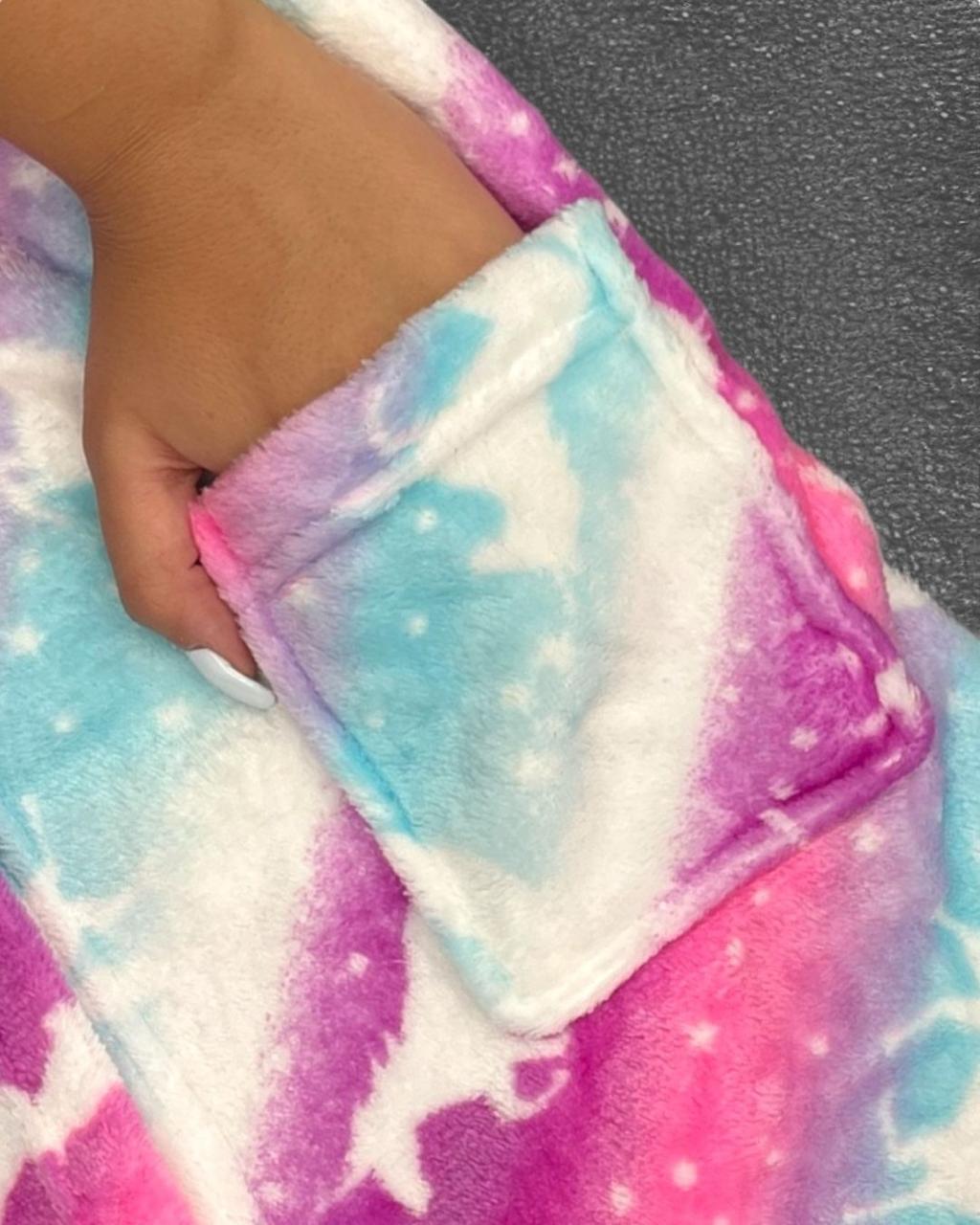 Tie-dye Pink Unicorn Robe