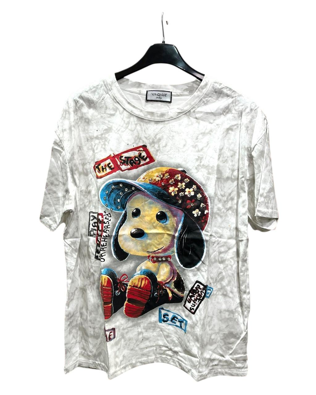 oversized dog with a hat tshirt