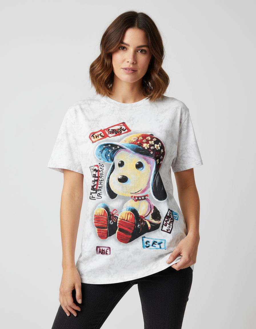 oversized dog with a hat tshirt