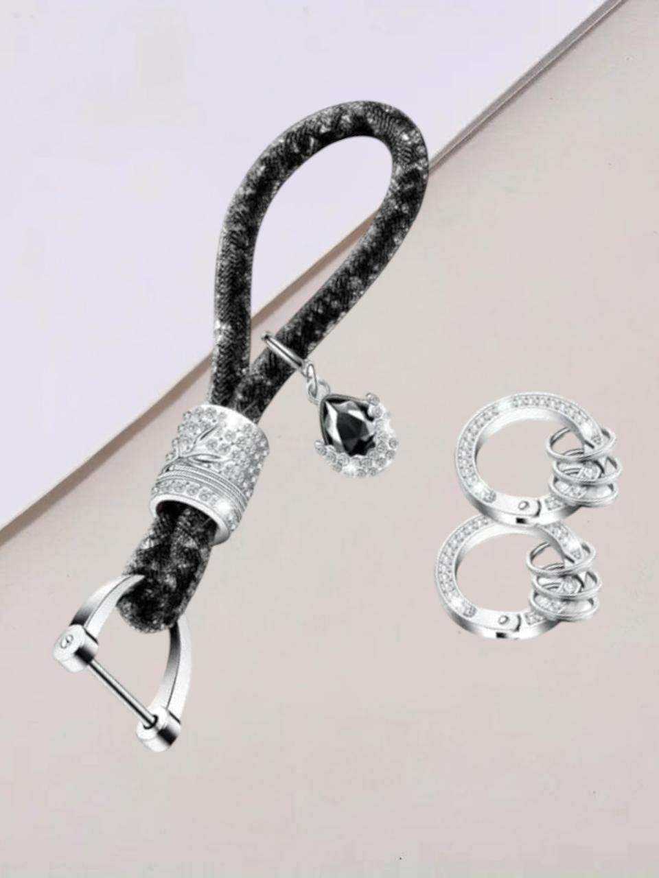 Black Rhinestone Keychain