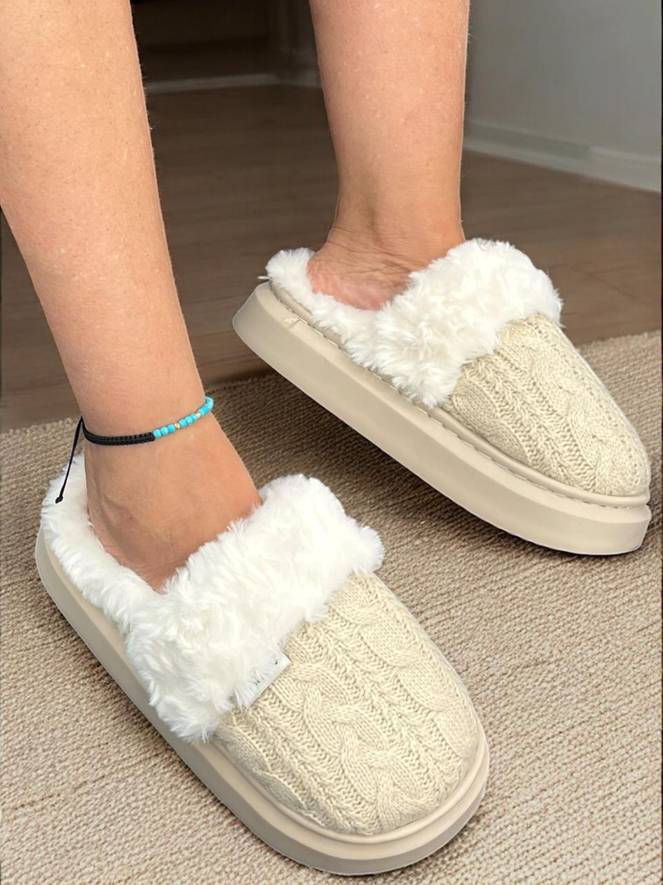 Soft White Slippers