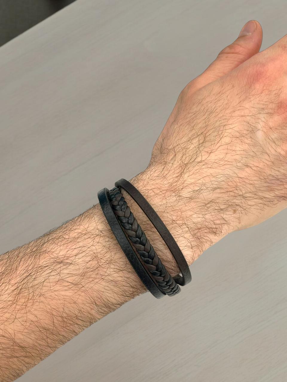 Simple 4-Strand Leather Bracelet