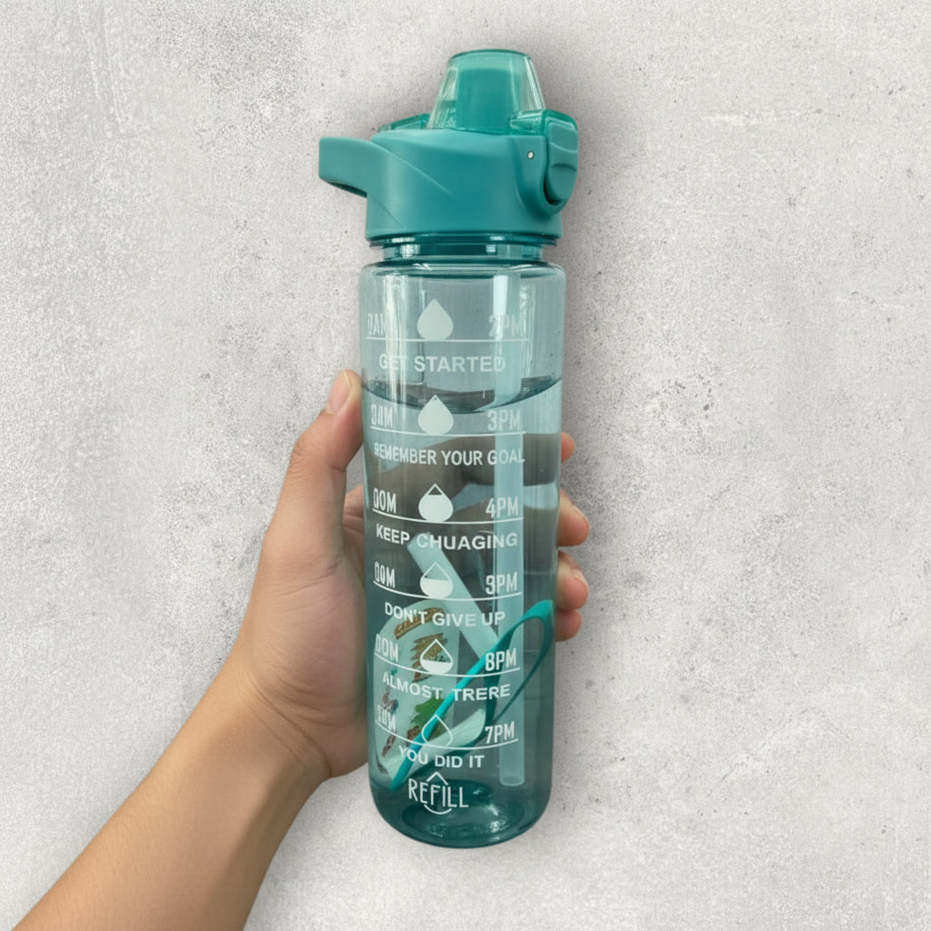 Transparent Water Bottle With Drinking Time
