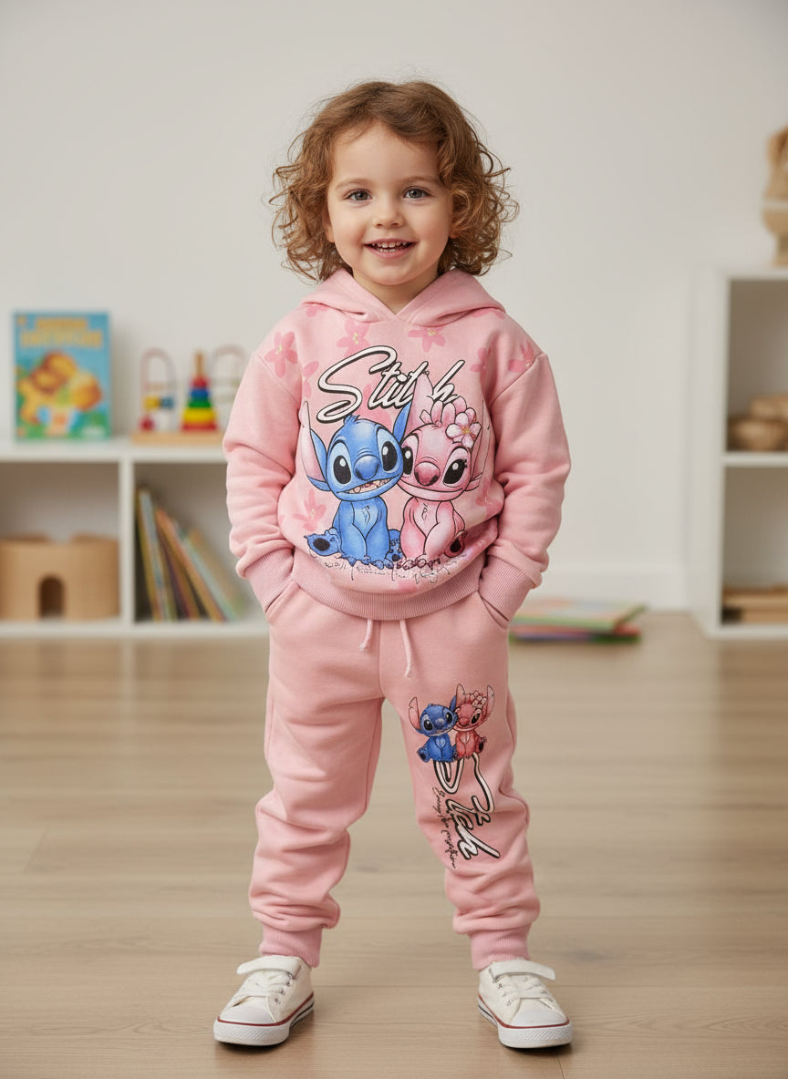 Stitch Hoodie Set Girl