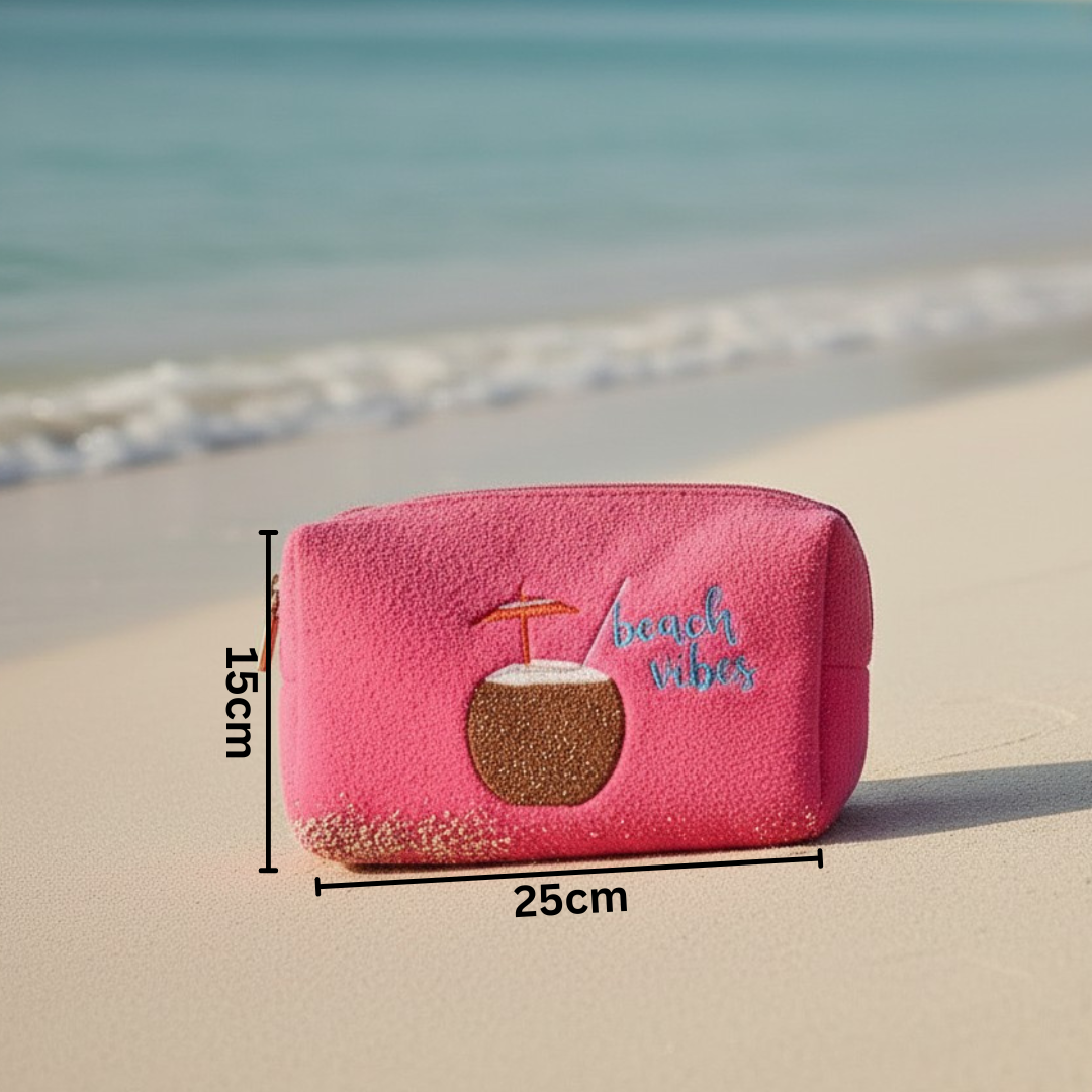 Hot Pink Towel Beach Bag Set
