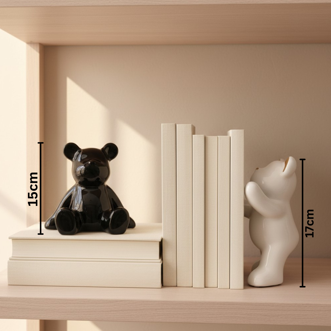 Ceramic Bear Bookends