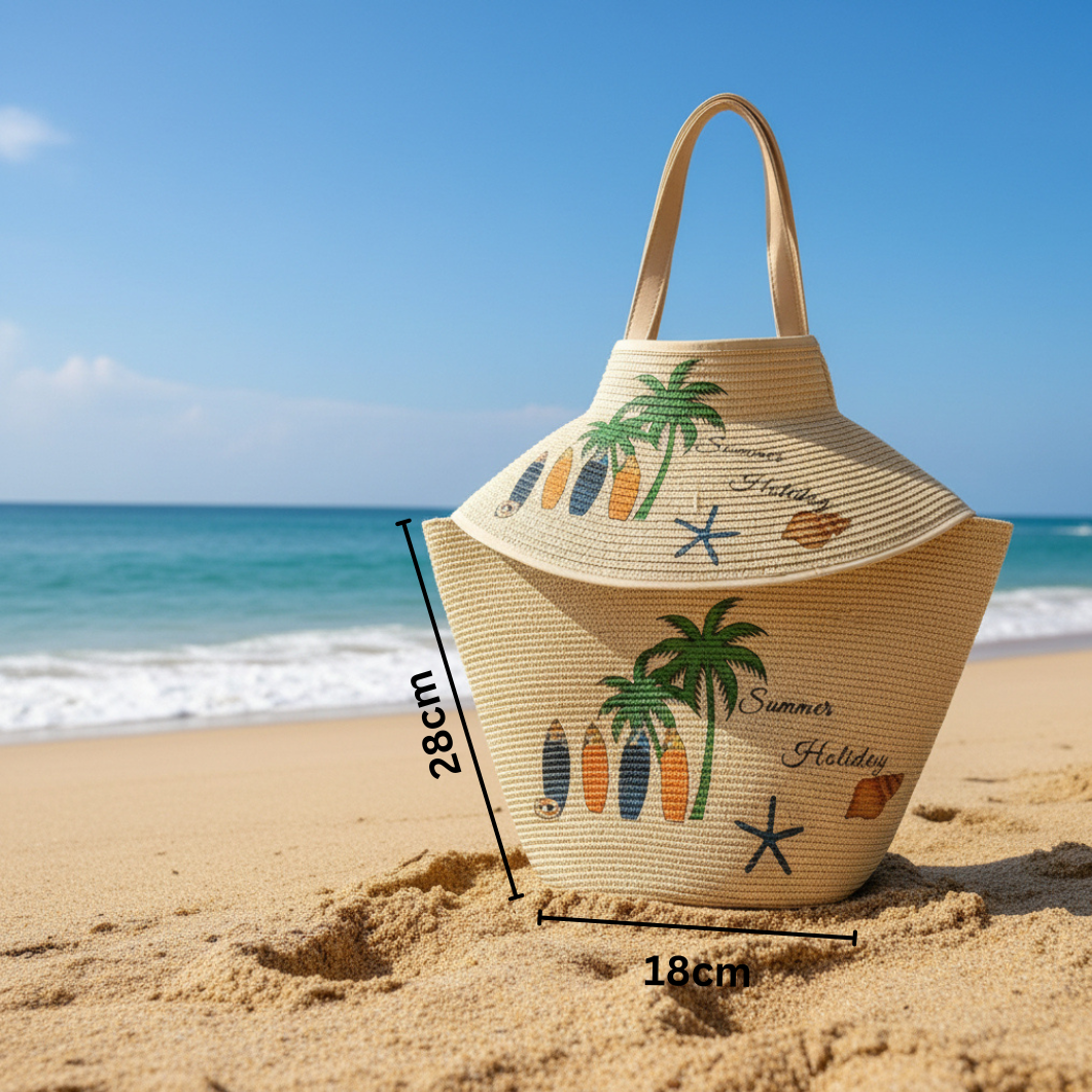 Green Palm Straw Set