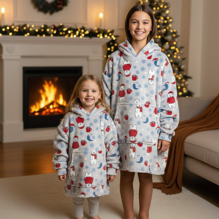Christmas hooded blanket