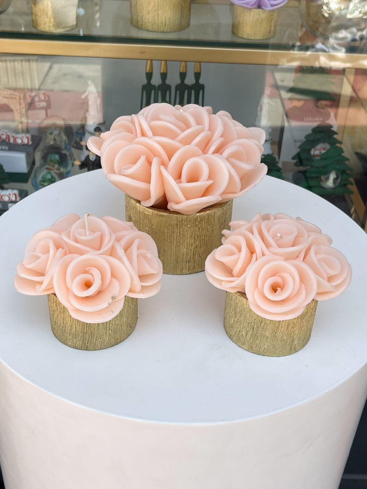 Rose bouquet candles