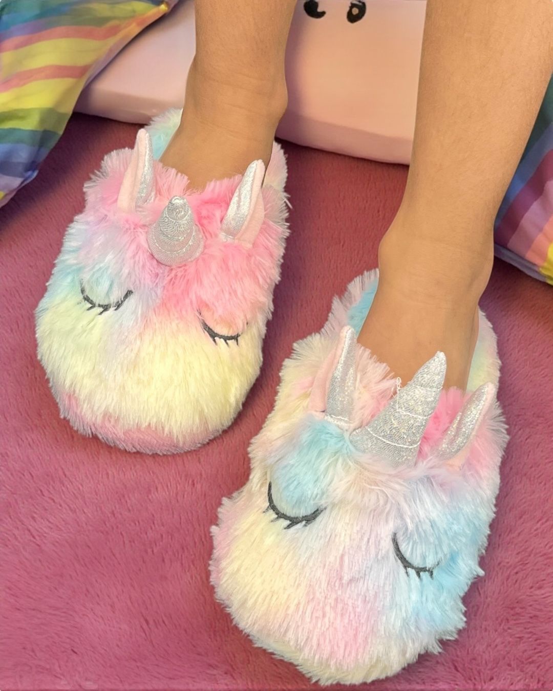 Pink unicorn slipper