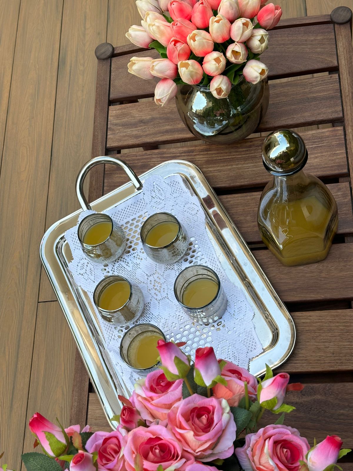 Elegant Glass Cup & Bottle Set