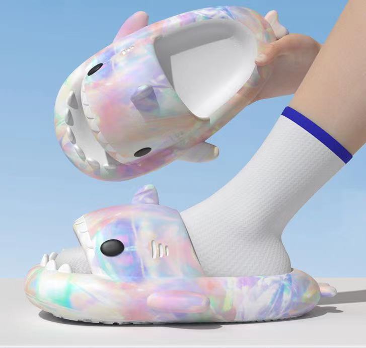 Designed shark slippers