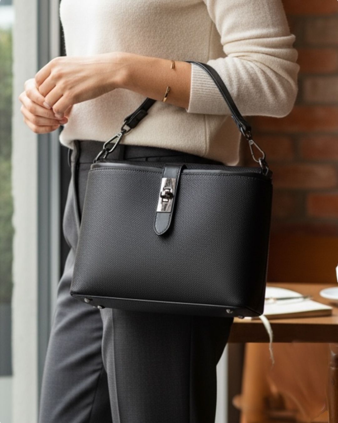 Classic Leather Shoulder Bag