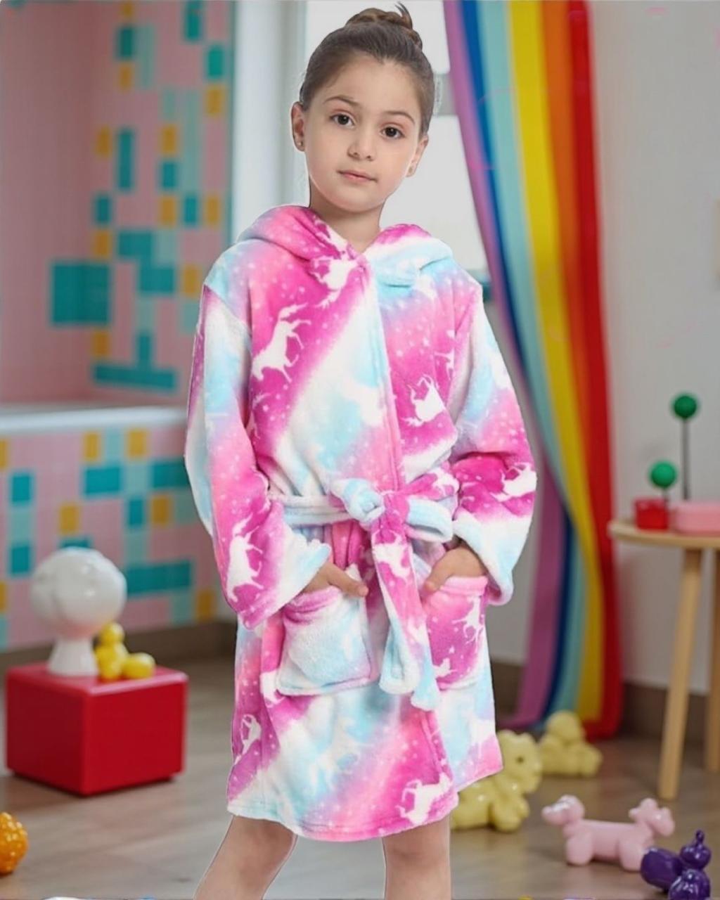 Tie-dye Pink Unicorn Robe