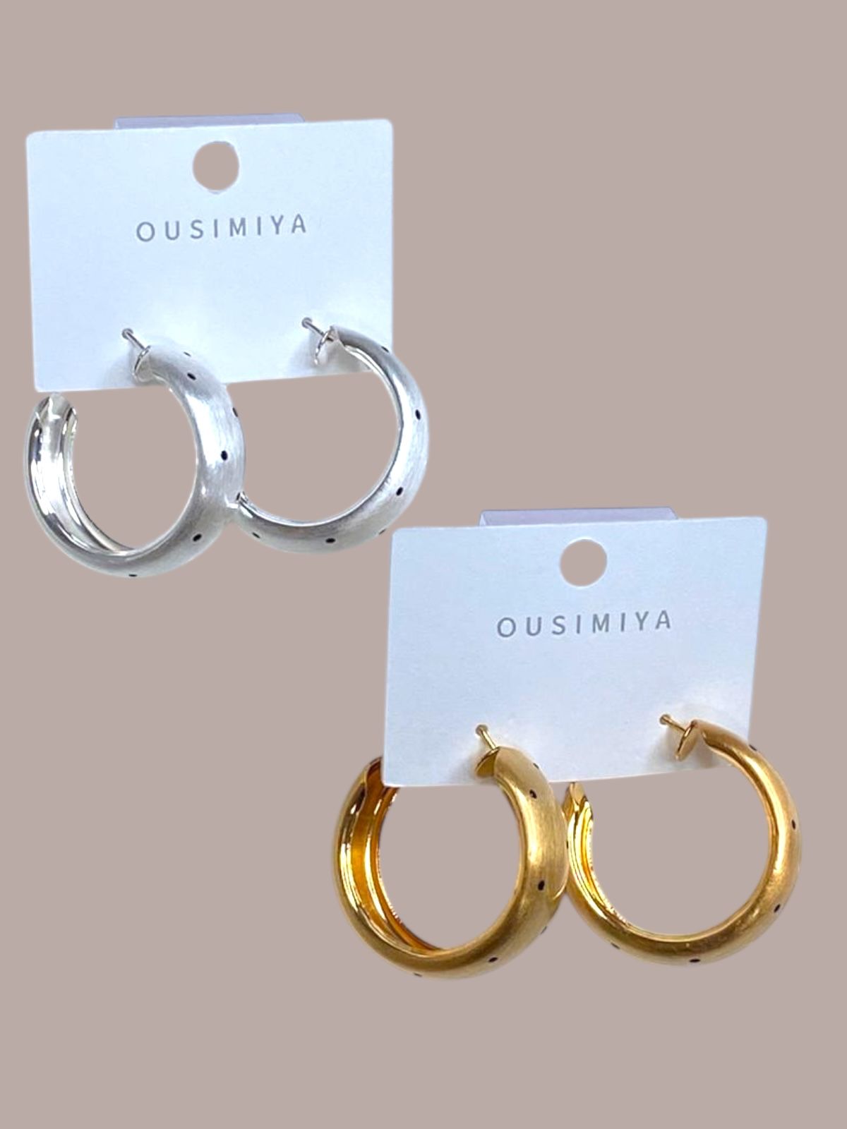 Polka dots hoop earrings
