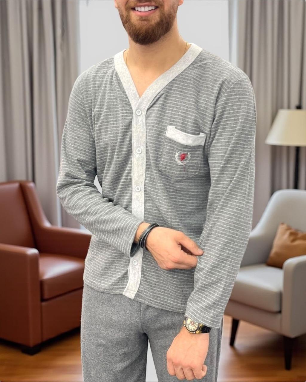 Grey Striped Pajama