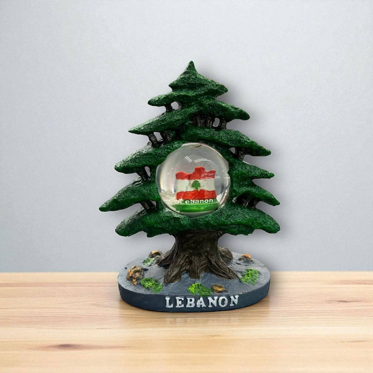 Cedar tree with globe