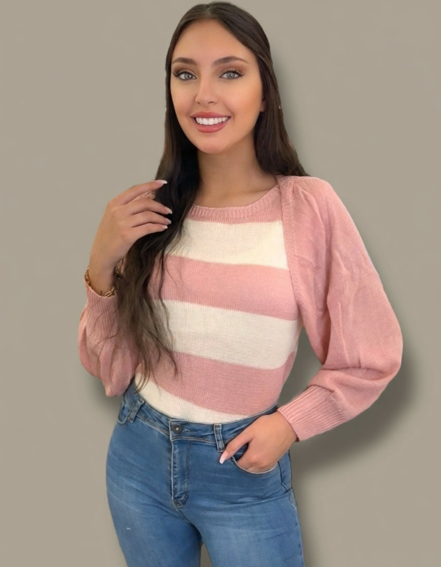 Pink Top & Cardigan
