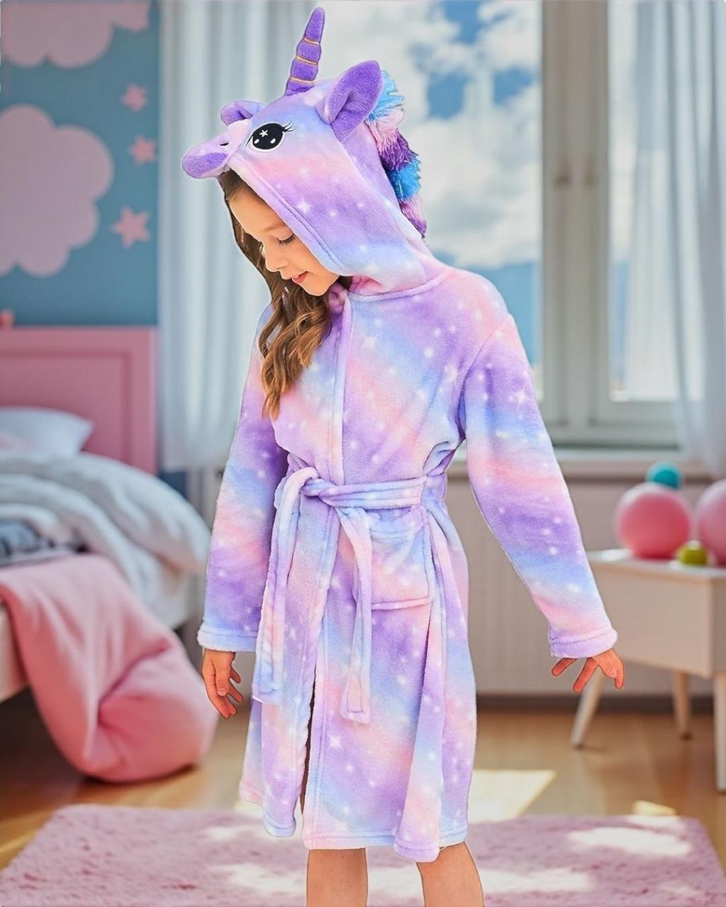 Tie-dye Purple Unicorn Robe