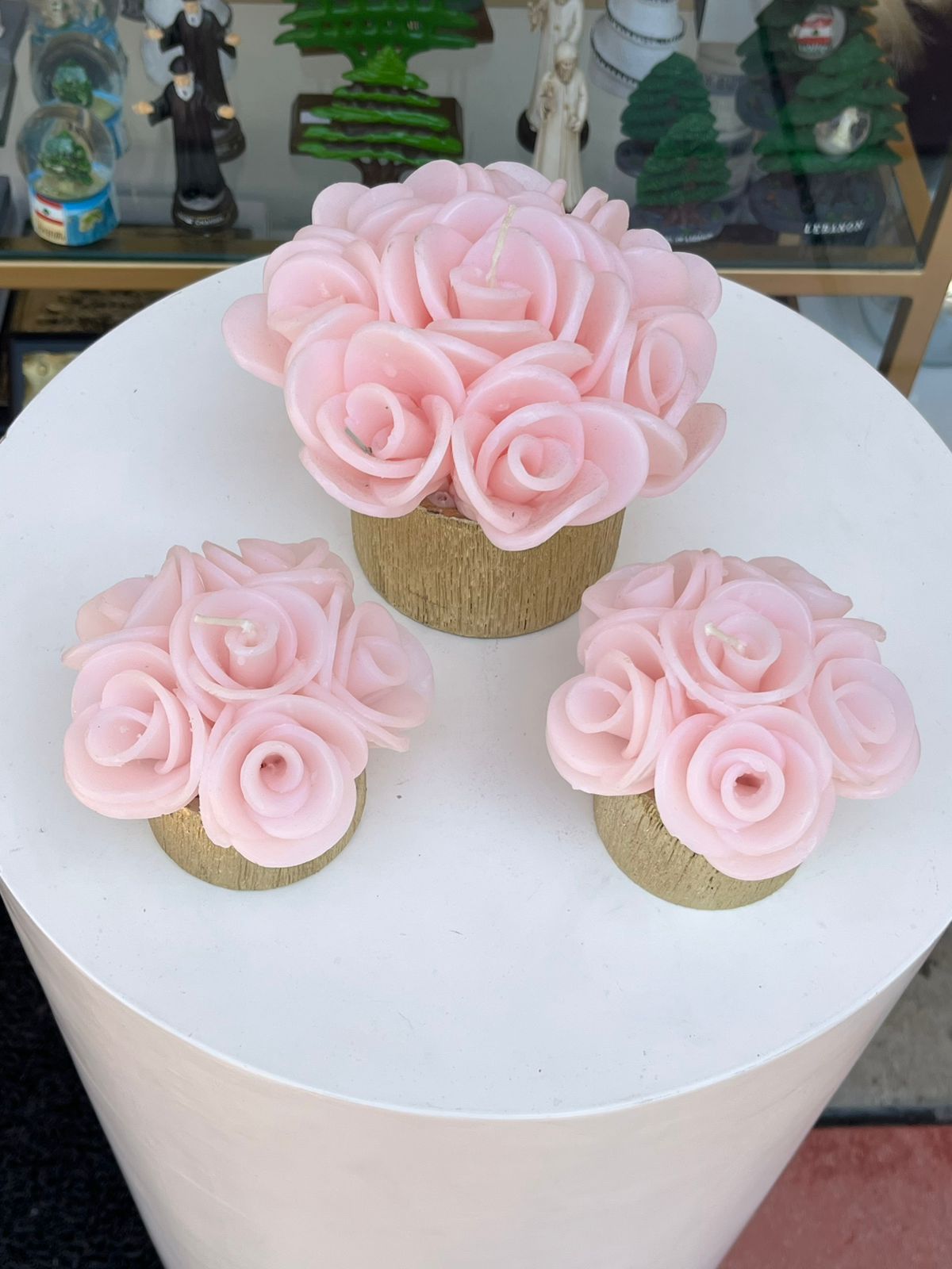 Rose bouquet candles