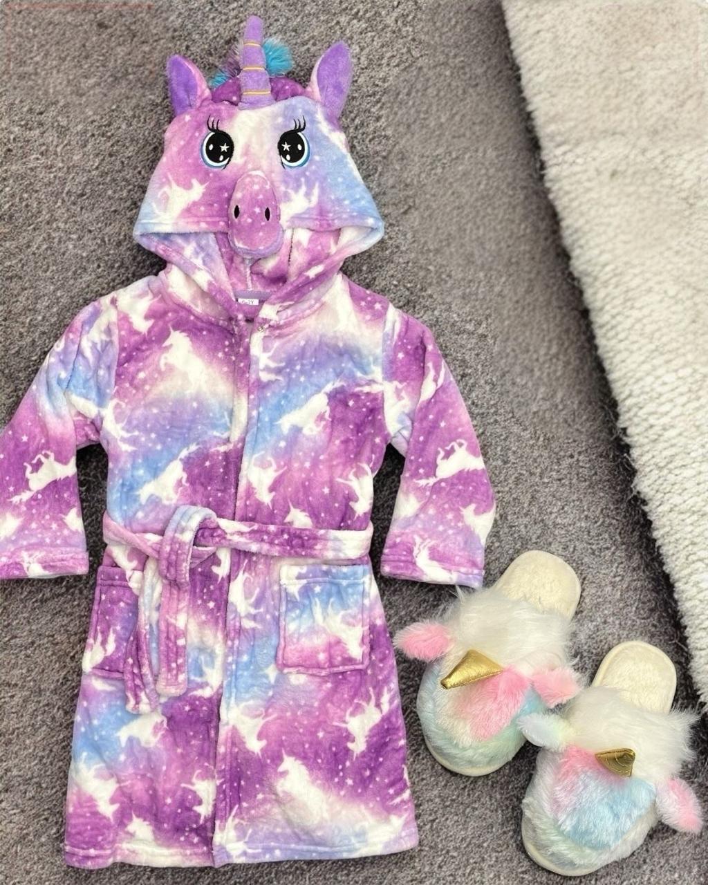Tie-dye Purple Unicorn Robe