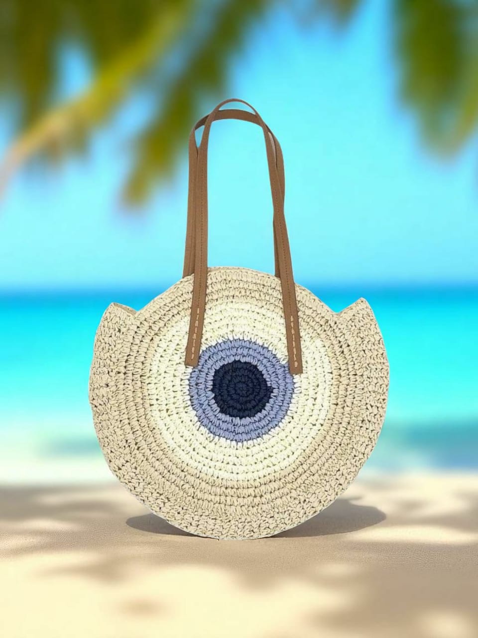 Circular Straw Beach bag