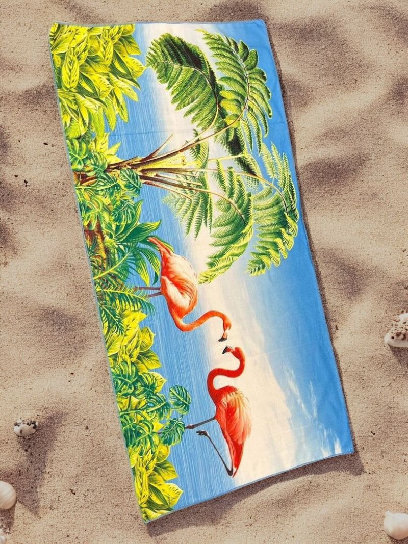 Flamingo beach towel