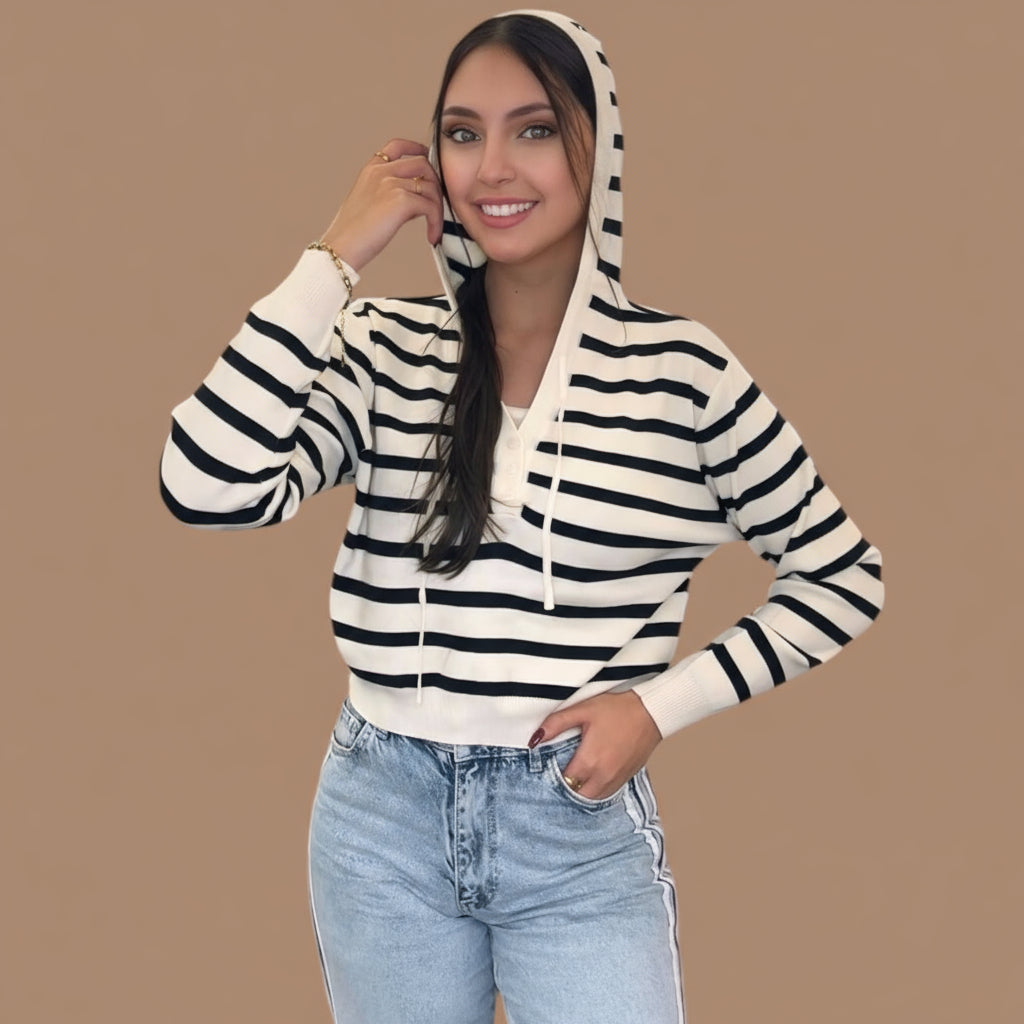 White 2 Piece Top And Sweater