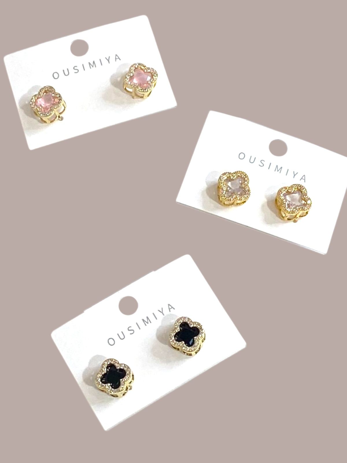 Four leaf clover earring