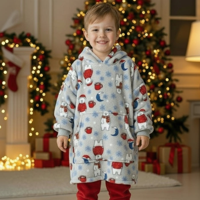 Christmas hooded blanket