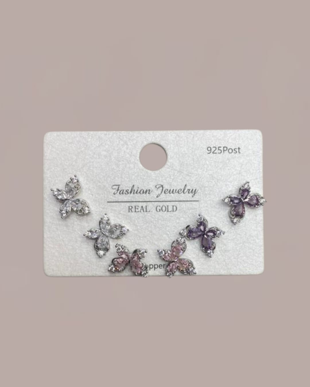 6 Butterfly earring set